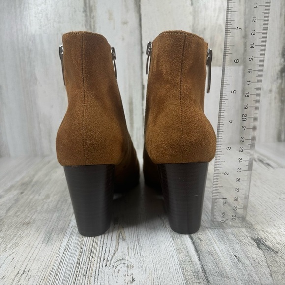 Nine West Neva Women's Ankle Boots Medium Brown Fabric #499 - Picture 8 of 13